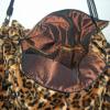 Sac  léopard 35 x 40 avec bandoulière noire