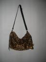 Sac  léopard 35 x 40 avec bandoulière noire